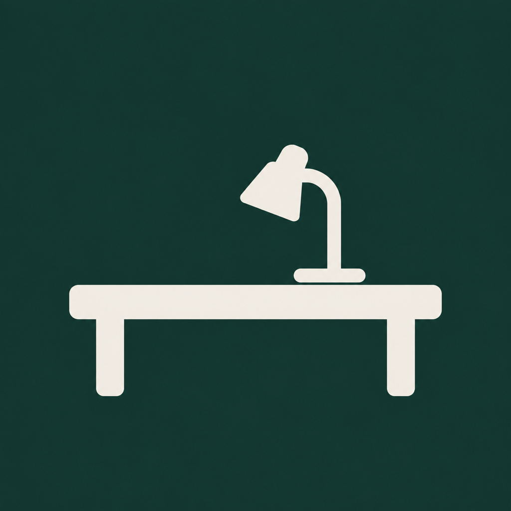 Study Nook 台灯与书桌图标